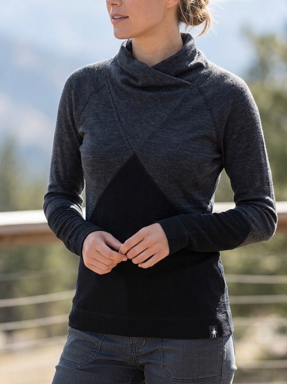 Smartwool Merino Wool Base Layer Sweater Size Small Dark Grey